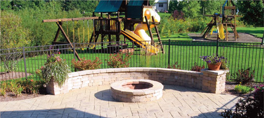 Fire pits and fireplace...