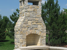 a fireplace
