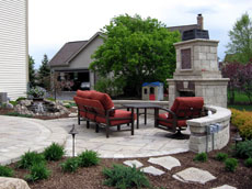 a fireplace