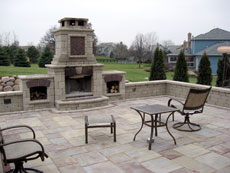 a fireplace