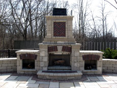 a fireplace